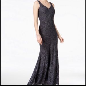 Charcoal grey embellished gown!